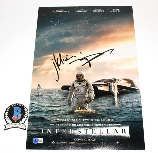 MATTHEW MCCONAUGHEY SIGNED 'INTERSTELLAR' 12x18 MOVIE POSTER 1 BECKETT BAS COA: Industry: Movies,Signed: Yes,Autograph Authentication: Beckett,Object Type: Poster,Original/Reproduction: Original,Country of Origin: United States