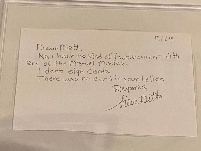 STEVE DITKO SPIDERMAN CREATOR SIGNED SLABBED ENCAPSULATED LETTER BECKETT COA BAS - 4
