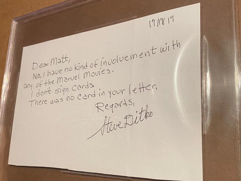 STEVE DITKO SPIDERMAN CREATOR SIGNED SLABBED ENCAPSULATED LETTER BECKETT COA BAS - 5