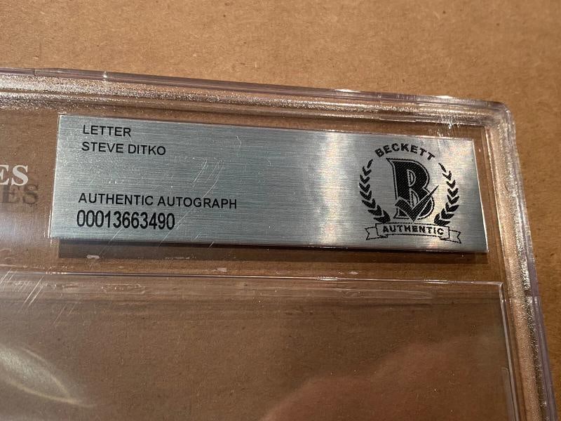 STEVE DITKO SPIDERMAN CREATOR SIGNED SLABBED ENCAPSULATED LETTER BECKETT COA BAS - 6
