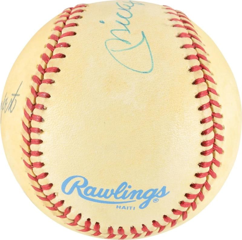 Mickey Charles Mantle Full Name Signed American League Baseball PSA DNA COA - 3