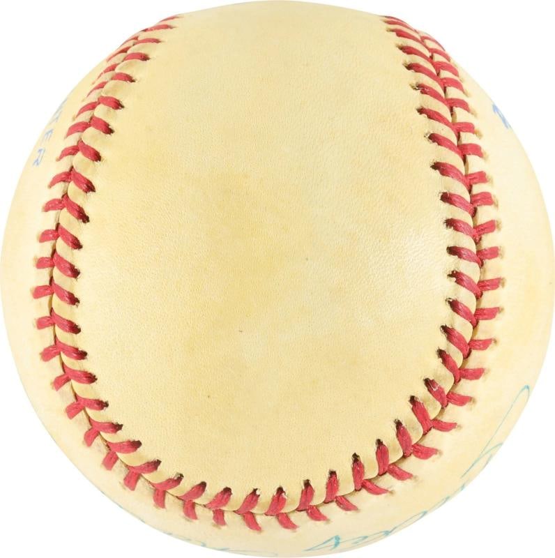 Mickey Charles Mantle Full Name Signed American League Baseball PSA DNA COA - 5