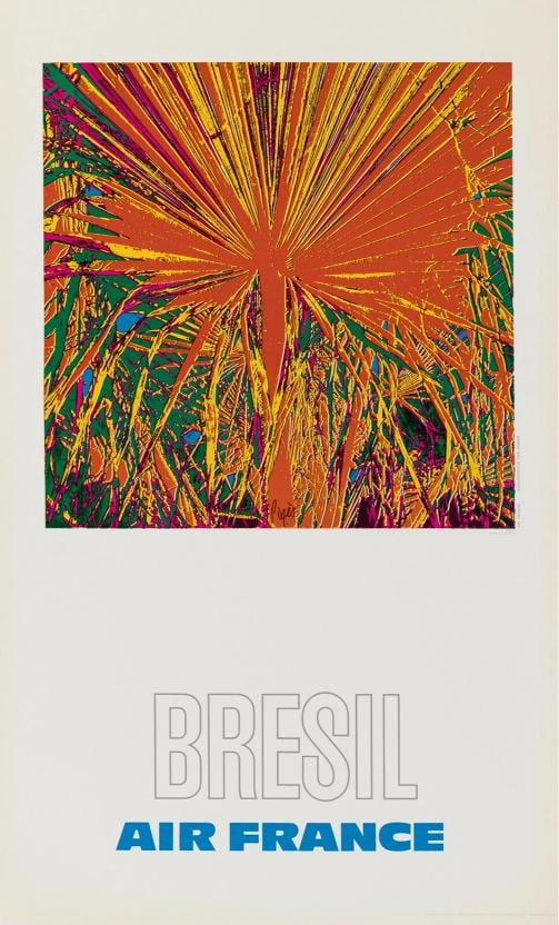 Original Vintage Poster - Raymond Pages - Air France - Brasil - Plane - 1971: Condition: Used,Features: Signed,Width (Inches): 23,2,Listed By: Dealer or Reseller,Subject: Transportation,Size: Large (up to 60in.),Height (Inches): 39,7,Date of Creation: 1970-1989,Artist: Raymond