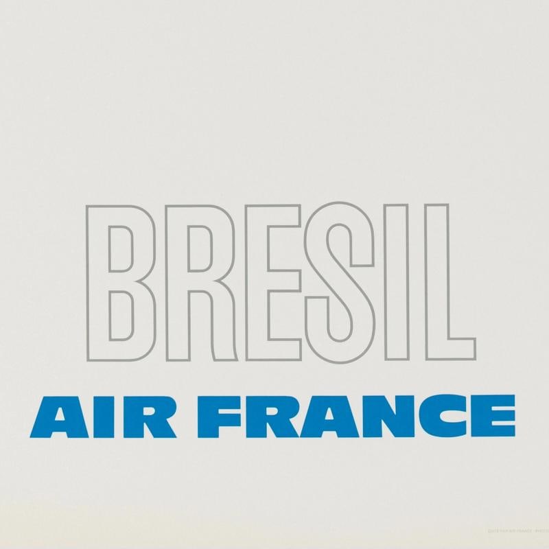 Original Vintage Poster - Raymond Pages - Air France - Brasil - Plane - 1971 - 4