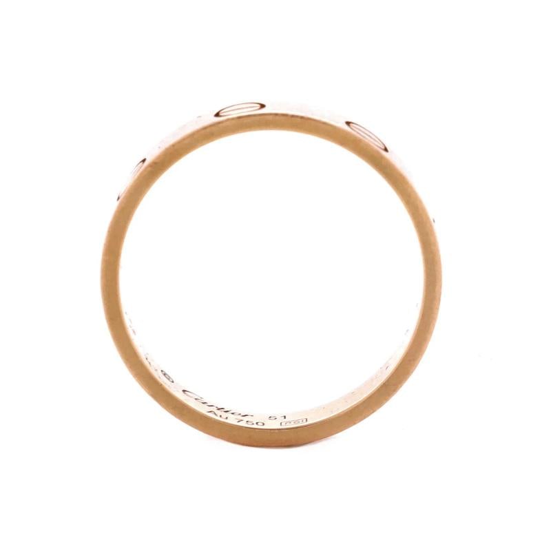 Cartier Love Wedding Band Ring 18K Rose Gold - 3