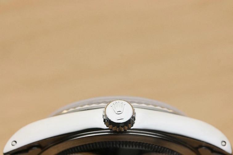 ROLEX MENS DATEJUST 16234 BLACK DIAL 18K WHITE GOLD STAINLESS STEEL WATCH - 8
