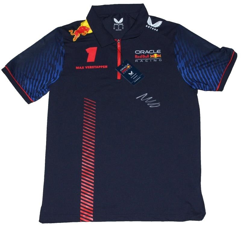 MAX VERSTAPPEN SIGNED RED BULL RACING F1 FORMULA F1 TEAM POLO SHIRT BECKETT COA - 5