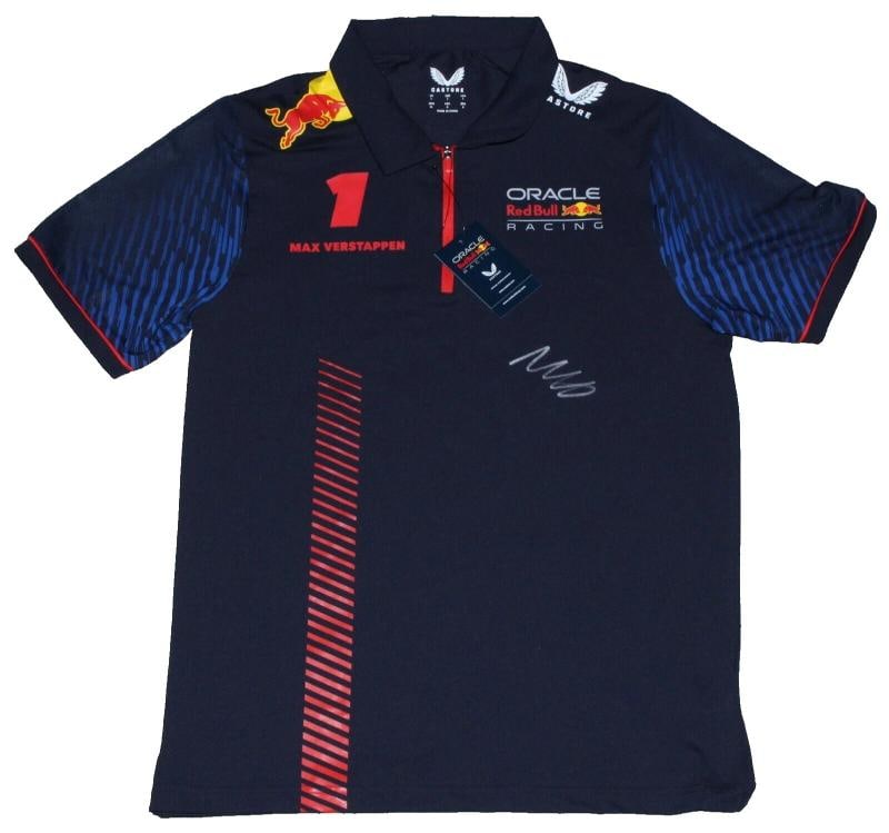 MAX VERSTAPPEN SIGNED RED BULL RACING F1 FORMULA F1 TEAM POLO SHIRT BECKETT COA - 7
