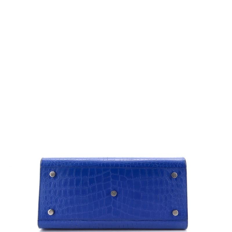 Saint Laurent Sac de Jour NM Bag Crocodile Embossed Leather Small - 4