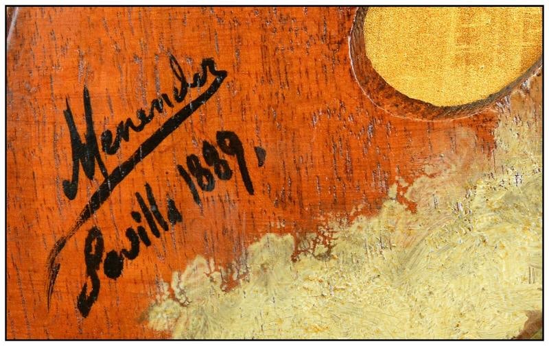 Luis Menendez Pidal Original Oil Painting On Artist's Palette Signed Bull Fight - 3