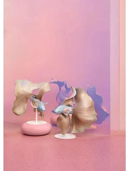 NEW LLADRO BETTA FISH (RIGHT) SCULPTURE #9700 BRAND NIB LARGE COLORFUL - 3