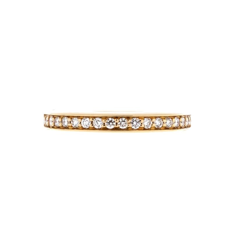 Tiffany & Co. Lock Ring 18K Yellow Gold with Pave Diamonds - 3