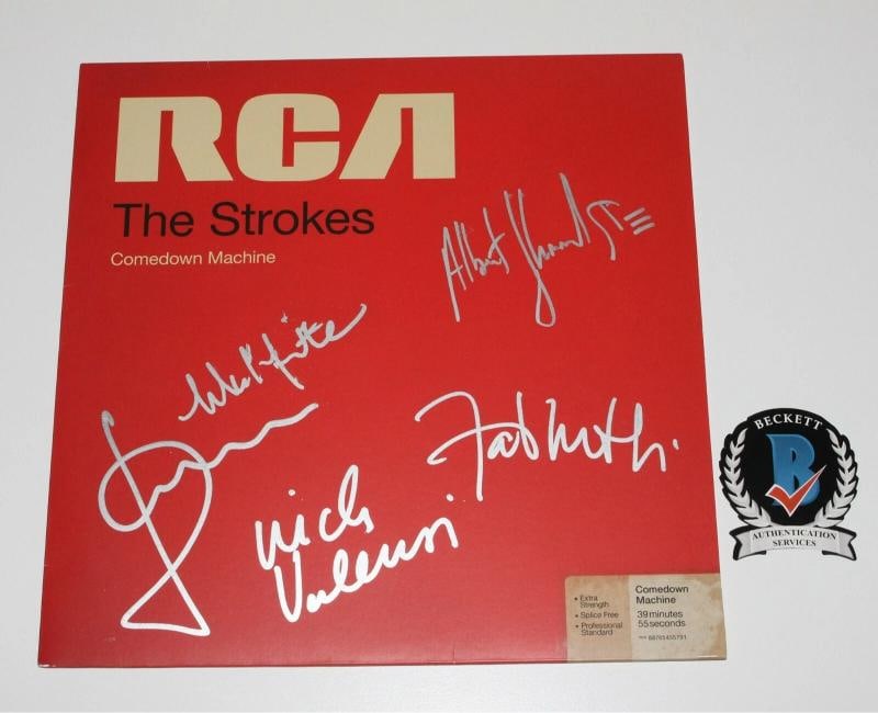 THE STROKES BAND SIGNED 'COMEDOWN MACHINE' ALBUM VINYL RECORD LP BECKETT COA x5: Featured Refinements: Signed LP,Original/Reproduction: Original,Object Type: Record,Autograph Authentication: Beckett,Industry: Music,Country of Origin: United States