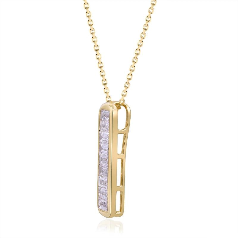 0.88 ctw Yellow Gold Lab-Grown Diamond Pendant - 2