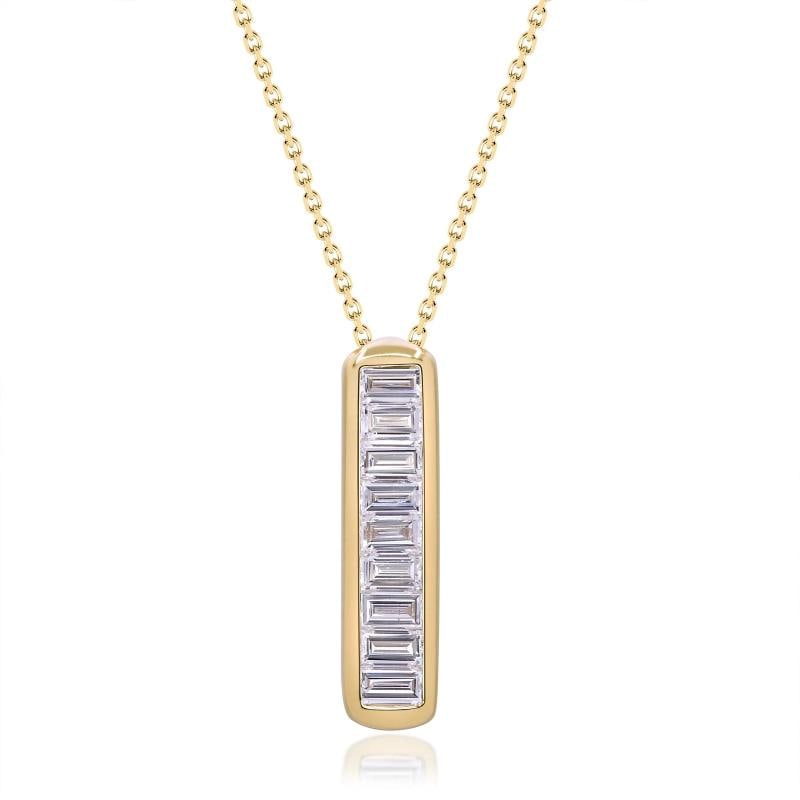 0.88 ctw Yellow Gold Lab-Grown Diamond Pendant - 3