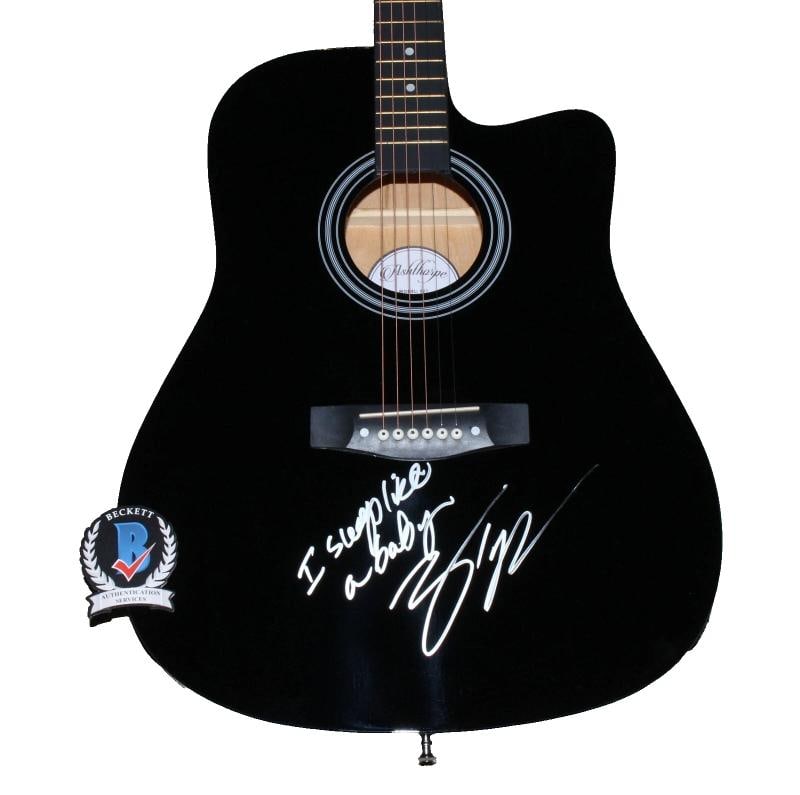 ZACH TOP COUNTRY MUSIC STAR SIGNED F/S 41" GUITAR BECKETT COA HANDWRITTEN LYRICS (1 of 7)