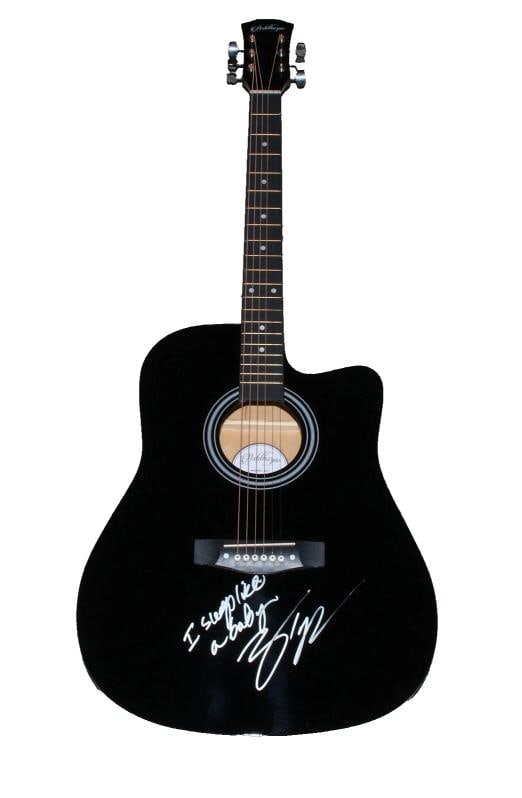 ZACH TOP COUNTRY MUSIC STAR SIGNED F/S 41" GUITAR BECKETT COA HANDWRITTEN LYRICS - 2