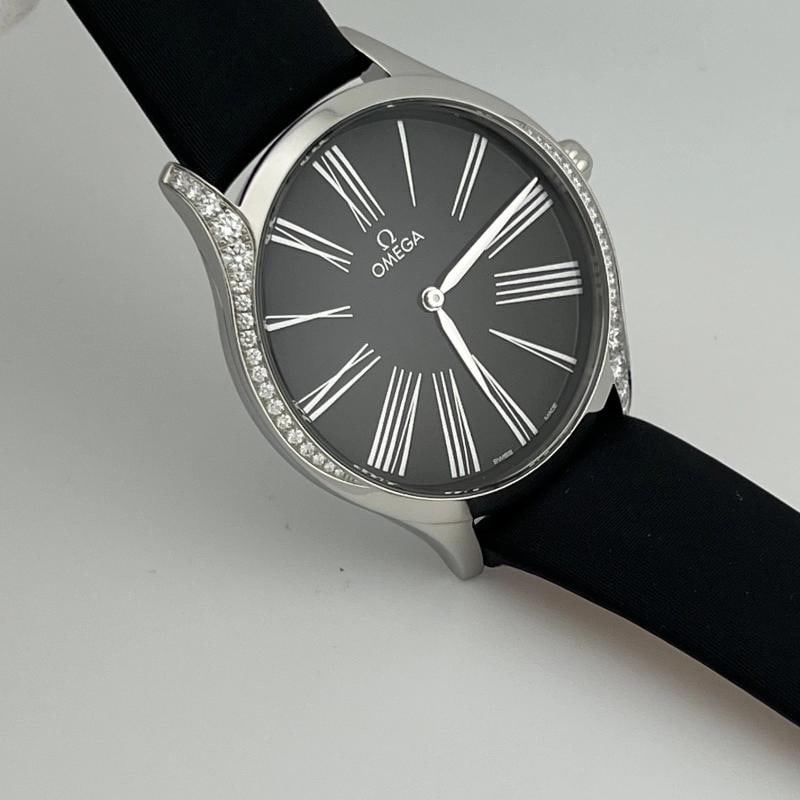 Omega De Ville Tresor 428.17.39.60.01.001 39mm Diamonds Steel Box Papers - 2