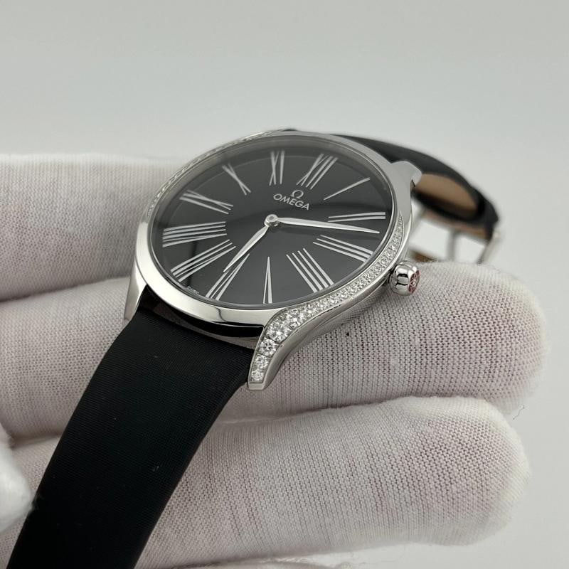 Omega De Ville Tresor 428.17.39.60.01.001 39mm Diamonds Steel Box Papers - 3