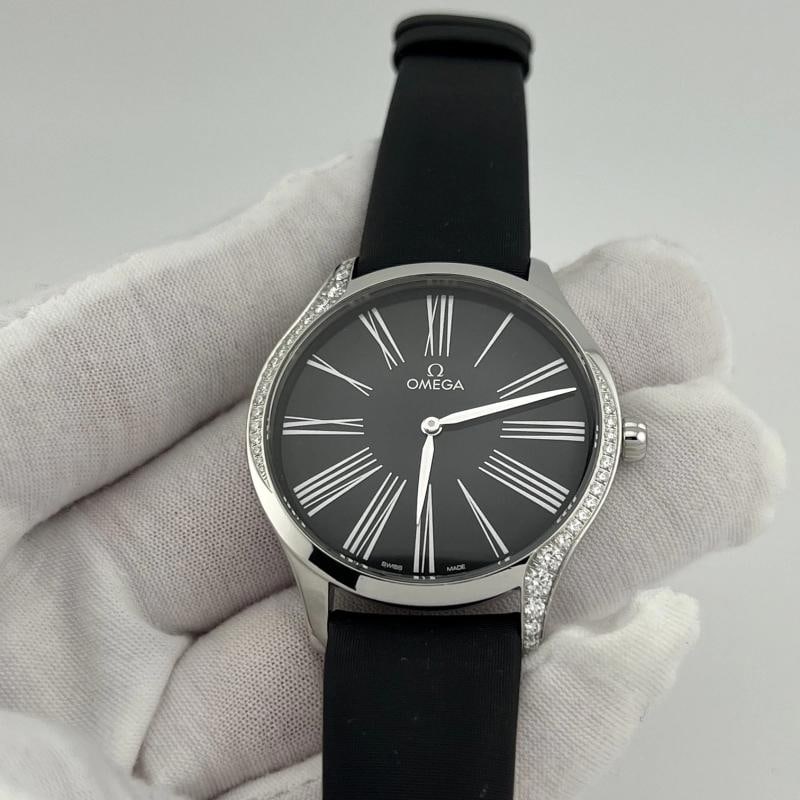 Omega De Ville Tresor 428.17.39.60.01.001 39mm Diamonds Steel Box Papers - 6