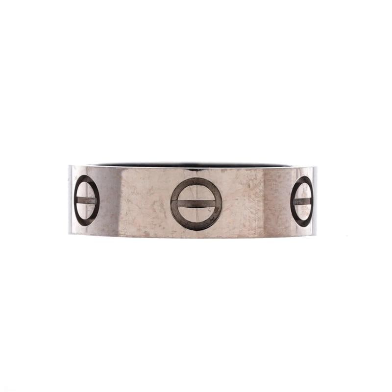 Cartier Love Band Ring 18K White Gold: Condition: Pre-owned - Good,Brand: Cartier,Main Stone: Unknown,Metal: 18K White Gold,Metal Purity: 18K,Ring Size: 6.75 - 54,Type: Ring,Color: White Gold,Style: 18K White Gold,Material: 18K White Gold