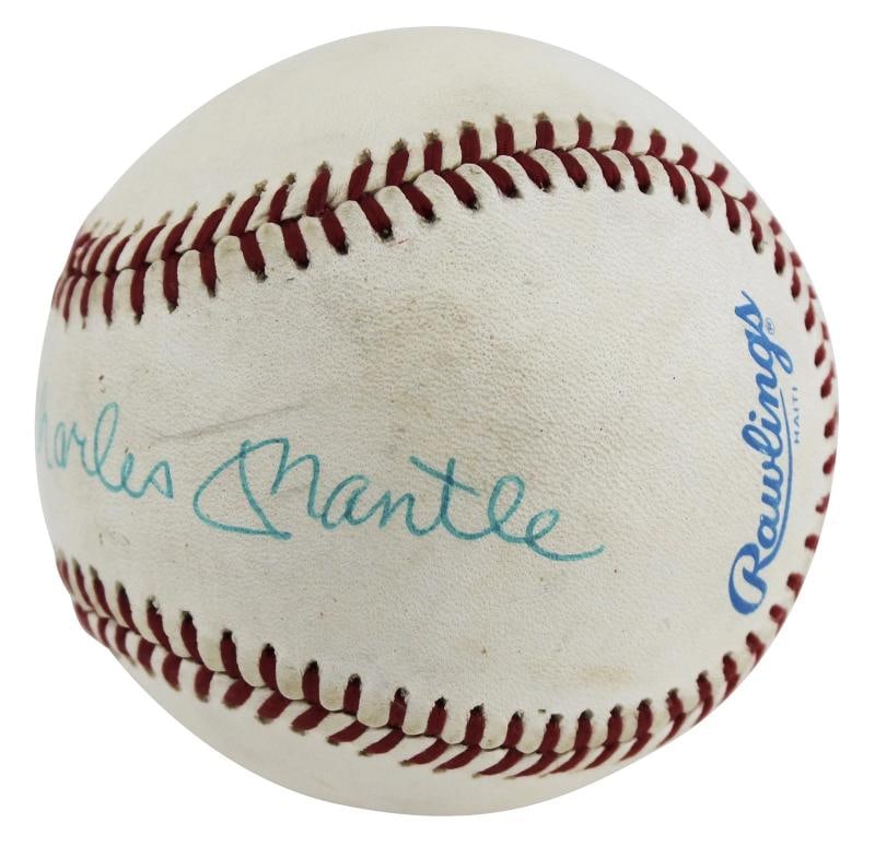 Yankees Mickey Charles Mantle Authentic Signed Oal Baseball PSA & BAS LOAs - 4
