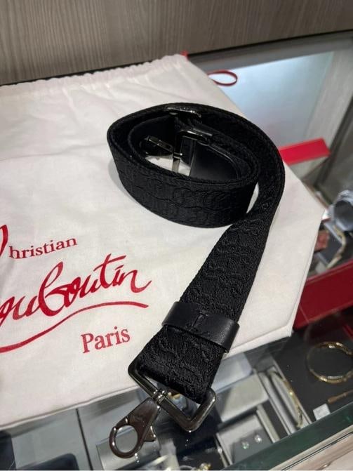 Christian Louboutin Nappa Embossed Mini East West Cabata Tote Black - 8