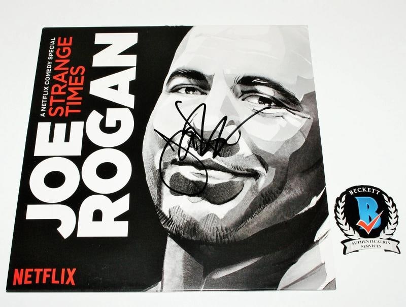 JOE ROGAN SIGNED STRANGE TIMES VINYL RECORD PODCAST THE EXPERIENCE BECKETT COA: Signed: Yes,Industry: Television,Signed by: Joe Rogan,Autograph Authentication: Beckett,Object Type: Album,Original/Reproduction: Original,Country of Origin: United States