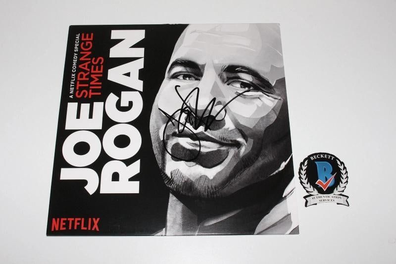 JOE ROGAN SIGNED STRANGE TIMES VINYL RECORD PODCAST THE EXPERIENCE BECKETT COA - 2