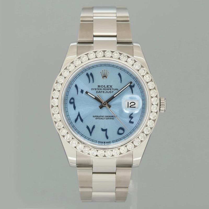 BLUE ARABIC Rolex DateJust 126334 Diamond Oyster Fluted 41mm Watch Box - 2
