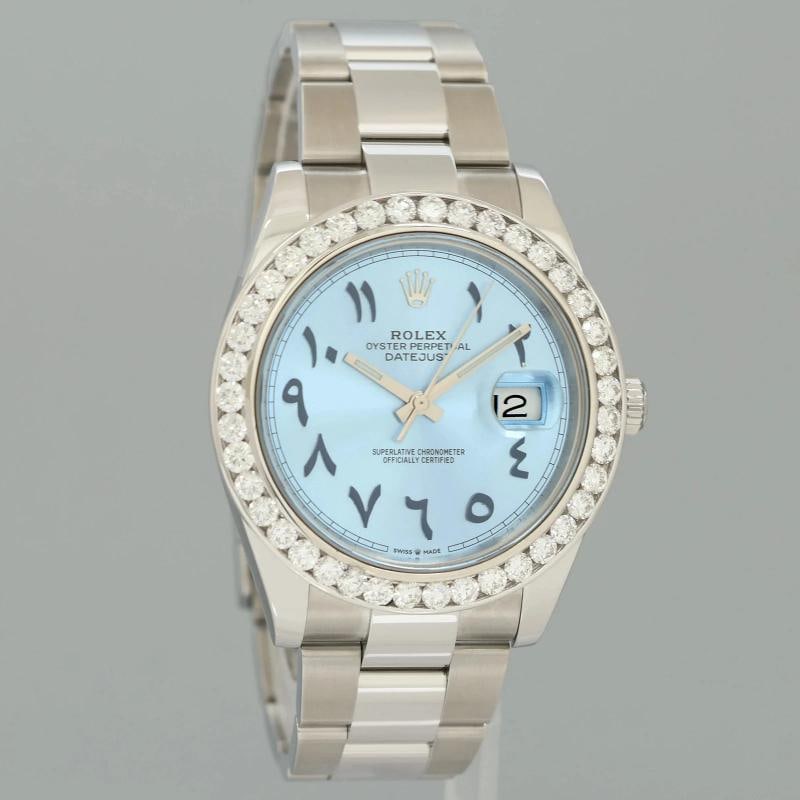 BLUE ARABIC Rolex DateJust 126334 Diamond Oyster Fluted 41mm Watch Box - 3