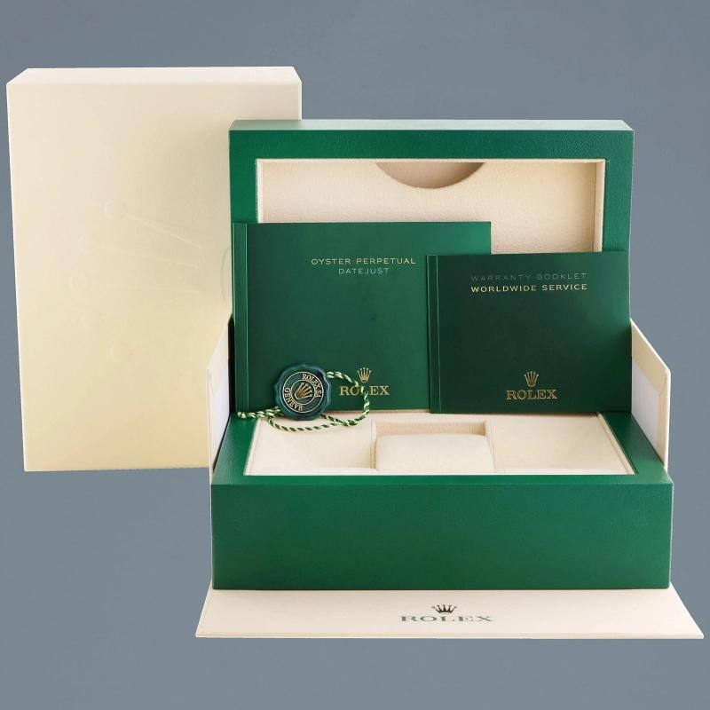BLUE ARABIC Rolex DateJust 126334 Diamond Oyster Fluted 41mm Watch Box - 7