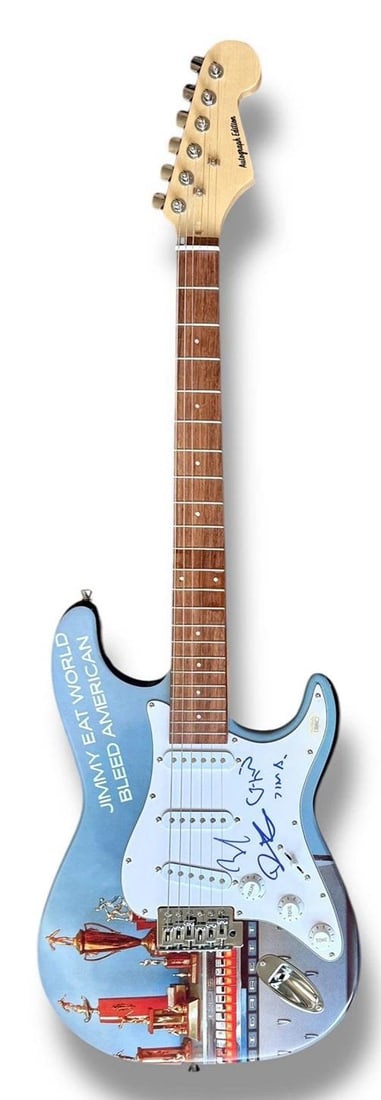 Jimmy Eat World Signed Guitar Custom JSA COA Jim Adkins Linton Lind Burch - 2