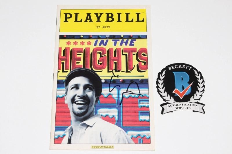 LIN-MANUEL MIRANDA SIGNED IN THE HEIGHTS JAN 2007 37 ARTS PLAYBILL BECKETT COA - 2