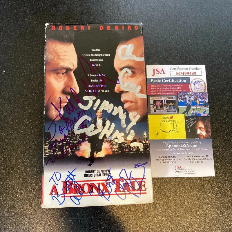 A Bronx Tale Cast Signed VHS Movie With 7 Signatures JSA COA: Autograph Authentication: James Spence (JSA),Industry: Movies,Original/Reproduction: Original,Country of Origin: United States