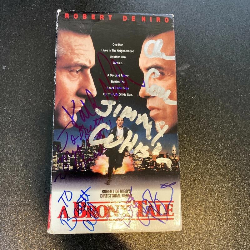 A Bronx Tale Cast Signed VHS Movie With 7 Signatures JSA COA - 2