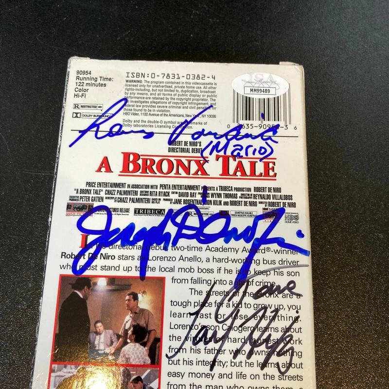 A Bronx Tale Cast Signed VHS Movie With 7 Signatures JSA COA - 7