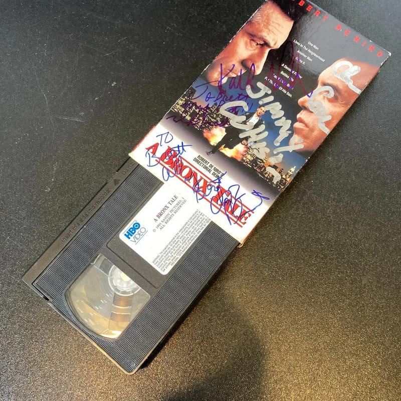 A Bronx Tale Cast Signed VHS Movie With 7 Signatures JSA COA - 9