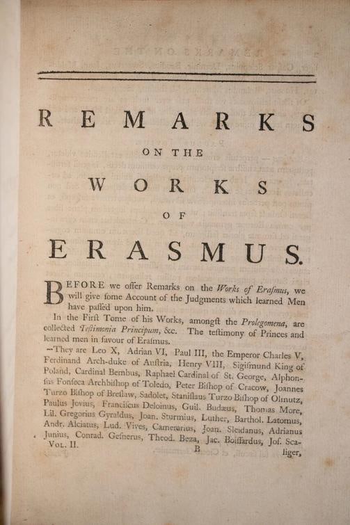 John Jortin / The Life of Erasmus 1st Edition 1758 - 14