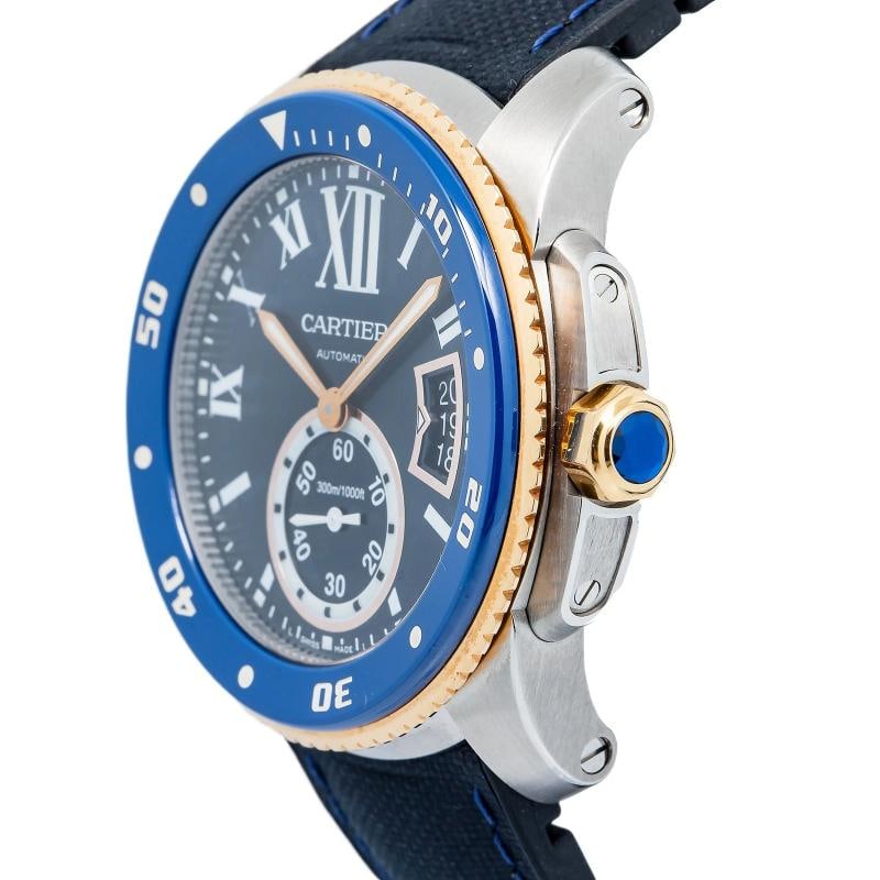 Cartier Calibre Diver W2CA0008 Two Tone Rose Blue Dial With 2017 Papers 42mm - 3