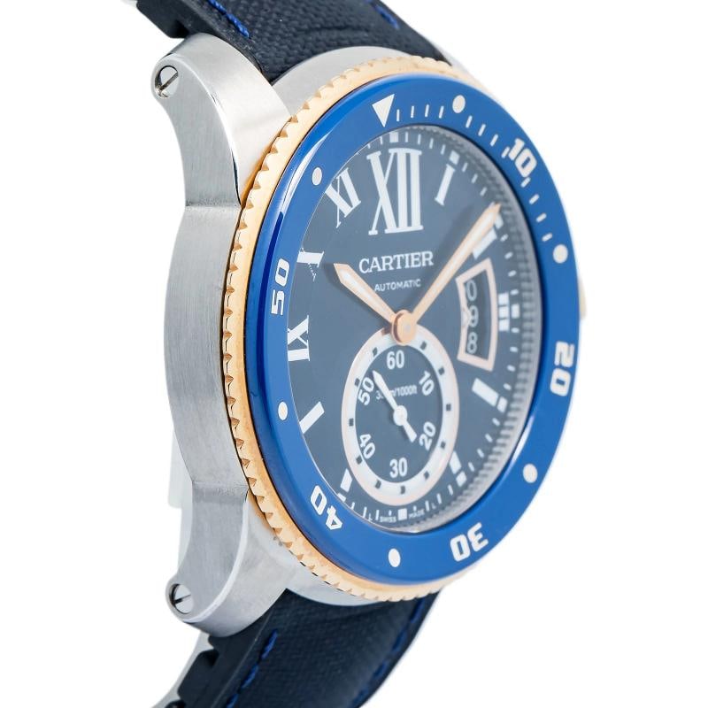 Cartier Calibre Diver W2CA0008 Two Tone Rose Blue Dial With 2017 Papers 42mm - 4