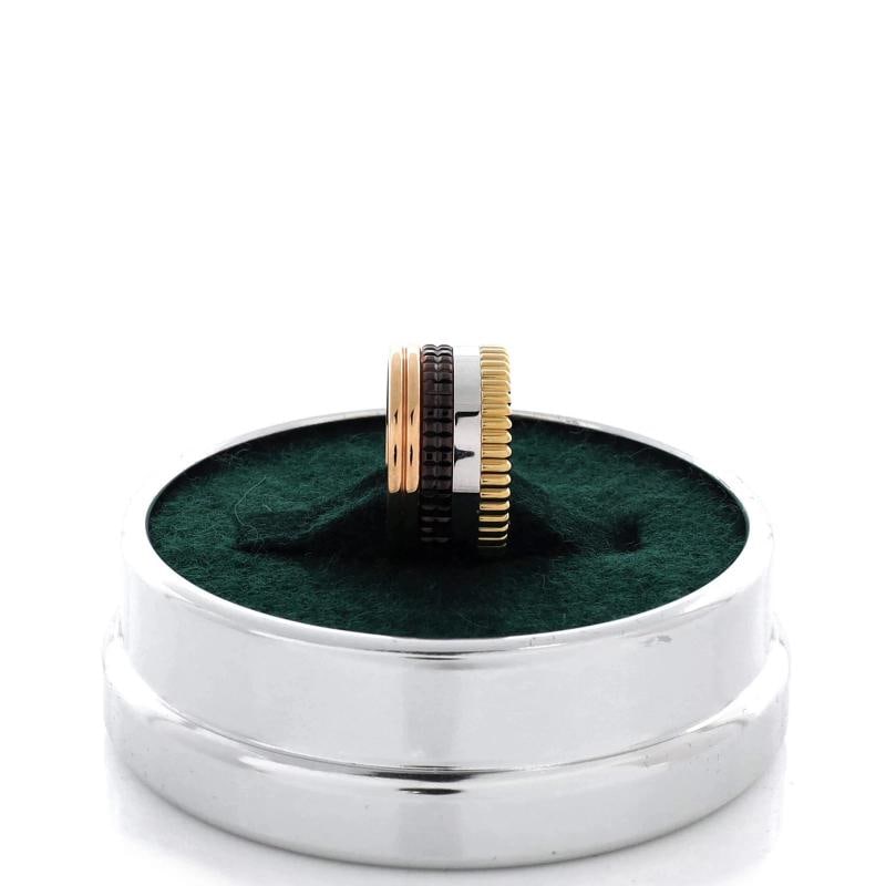 Boucheron Quatre Classique Ring 18K Tricolor Gold and PVD Large - 2