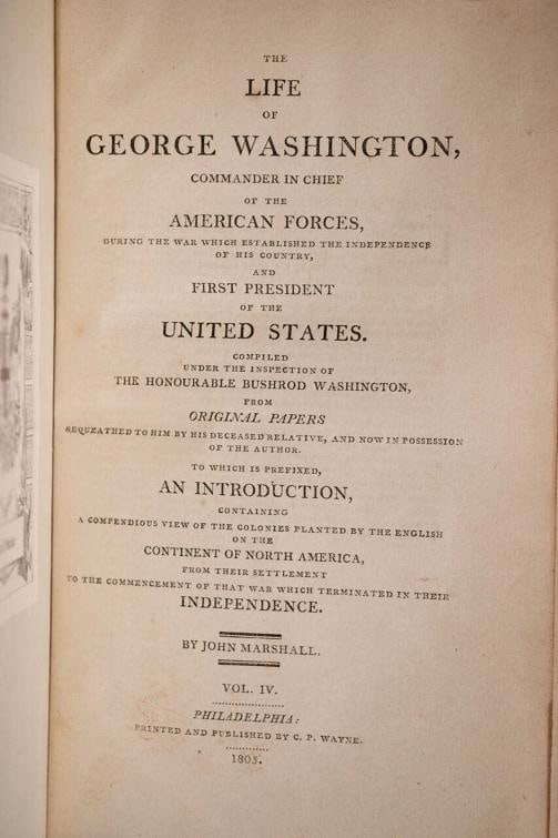 John Marshall / THE LIFE OF GEORGE WASHINGTON 1st Edition 1804 - 16