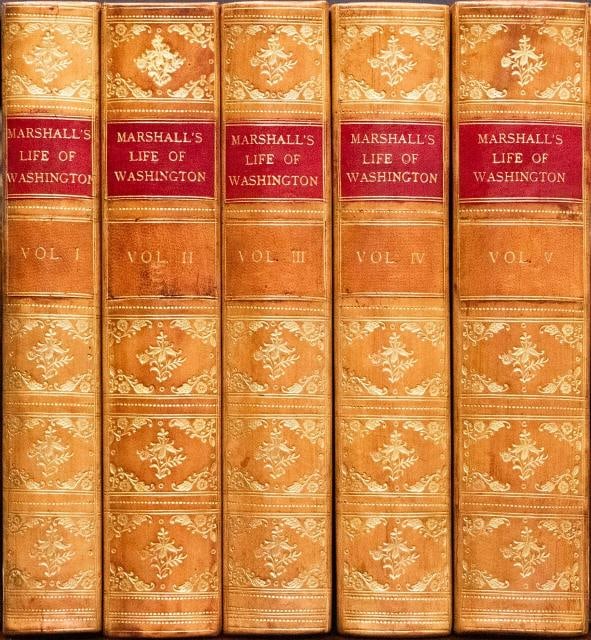 John Marshall / THE LIFE OF GEORGE WASHINGTON 1st Edition 1804: Author: John Marshall,Country of Origin: United States of America,Publisher: C.P. Wayne,Year Printed: 1804,Special Attributes: 1st Edition,Original/Facsimile: Original