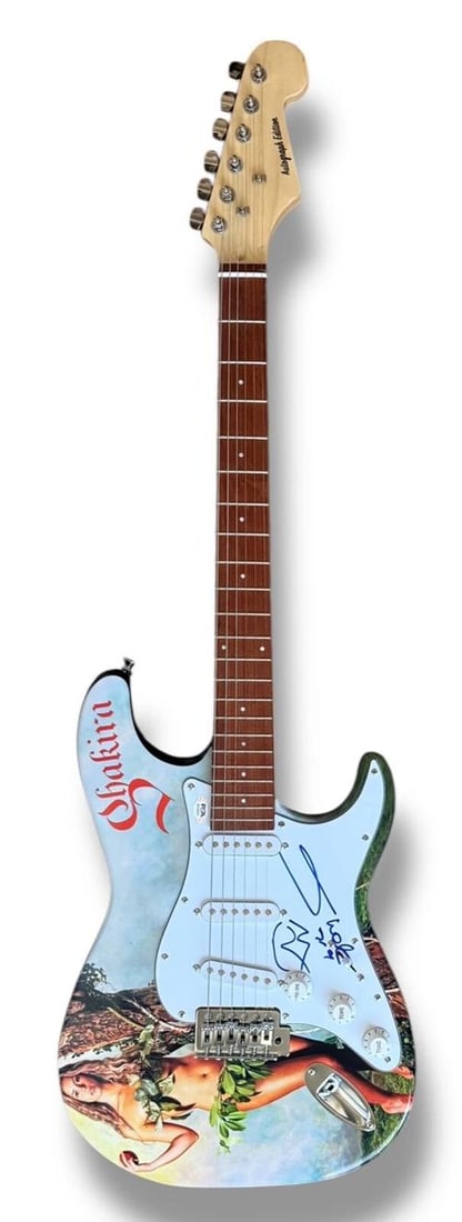 Shakira Signed Guitar Custom Graphics JSA COA Oral Fixation Hips Don't Lie - 3