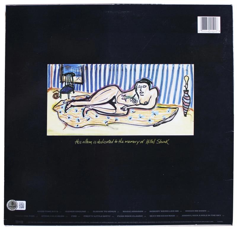 RHCP (4) Kiedis, Flea, Smith, & Frusciante Signed Mother's Milk Album Cover BAS - 5
