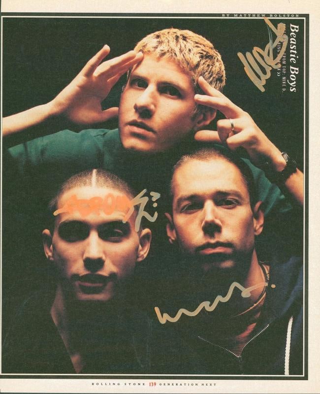 Beastie Boys Ad-Rock, MCA, and Mike D Signed 9.75x12 Magazine Page JSA #XX19659: Object Type: Magazine page,Original/Reproduction: Original,Autograph Authentication: JSA,PRODUCT_COA: JSA,PRODUCT_SIGNED_BY_NAME: Ad-Rock, MCA, and Mike D,PRODUCT_SIGNED_BY_BRAND: Beastie