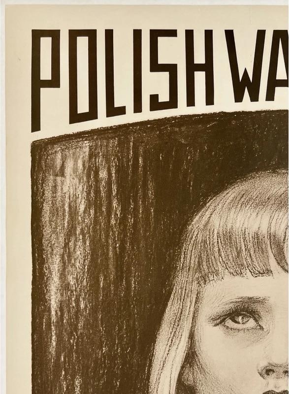 Original Vintage Poster POLISH WAR RELIEF World War II Propaganda WWII LINEN - 2