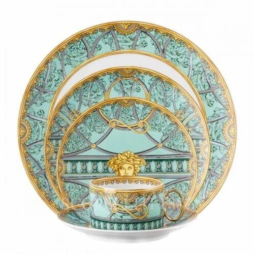Versace Rosenthal La Scala del Palazzo Green5 Piece Place Setting,Dinnerware Set: Condition: New: A brand-new, unused, unopened, undamaged item in its original packaging (where packaging is ... Read moreabout the conditionNew: A brand-new, unused, unopened, undamaged item in its