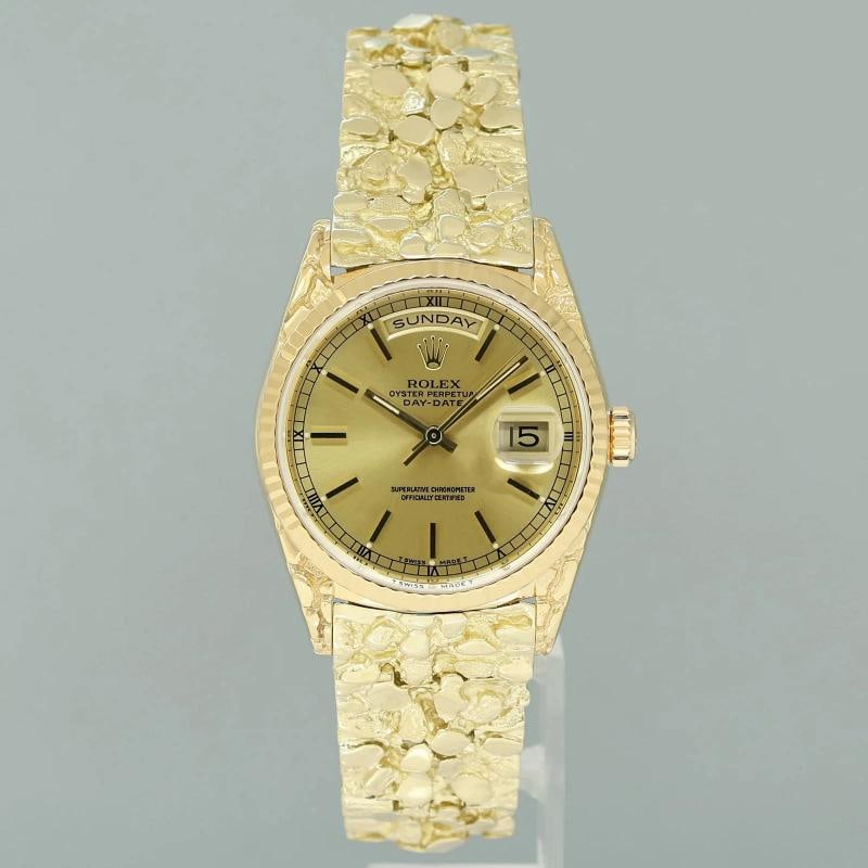 Rolex 18238 President Day-Date Champagne Nugget Double Quickset Yellow Gold - 2